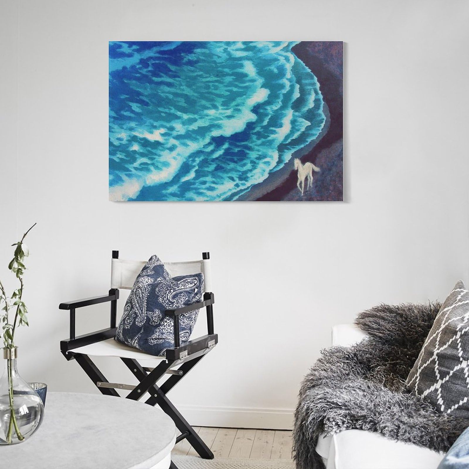 Amazon.co.jp: 東山魁夷「風吹く浜」風景画有名画家、版画家、作家